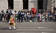 Crowds gather to watch the Queen open the new UK Parliment, in London, on May 27, 2015. 