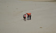 Indian people go to take a dip in River Ganga to beat the heat during a hot day in Allahab...