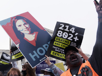 Protesters for and against gathering in front of US Supreme Court during the Amy Coney Barrett confirmation today Oct 13, 2020 in  Washingto...