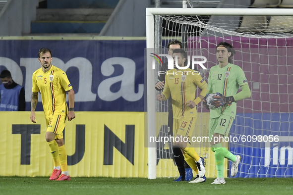 Ciprian Tatarusanu of Romania in action of UEFA Nations League football match in Ploiesti city October 14, 2020. 