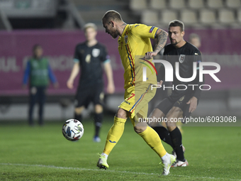 Denis Alibec of Romania in action of UEFA Nations League football match in Ploiesti city October 14, 2020. (