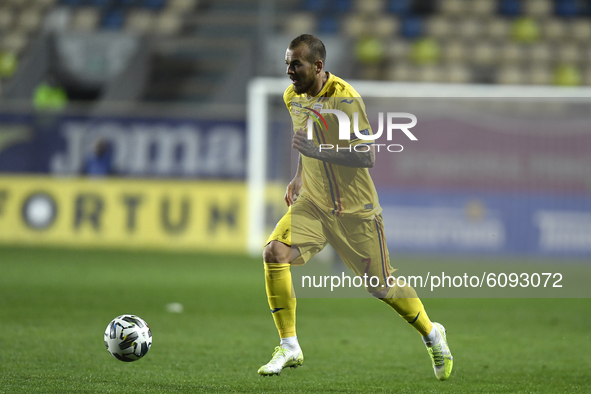 Denis Alibec of Romania in action of UEFA Nations League football match in Ploiesti city October 14, 2020. 