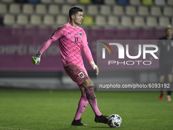 Pavao Pervan of Austria in action during   during the UEFA Nations League match between Romania v Austria, in Ploiesti, Romania, on October...