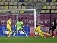 Alessandro Schöpf of Austria scores during the game during the UEFA Nations League match between Romania v Austria, in Ploiesti, Romania, on...