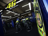 Valentino's box, who cannot be in Aragon for testing positive for Covid19. MotoGP of Aragon at Motorland Aragon Circuit on October 16, 2020...