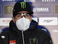 Maverick Vinales (12) of Spain and Monster Energy Yamaha MotoGP during the free practice for the MotoGP of Aragon at Motorland Aragon Circui...