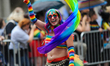 Participants and spectators took to the streets honoring LGBTQ rights during the 2019 Gay...