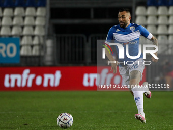 Bruno Martella of Brescia in action during the match between Brescia and Lecce for the Serie B at Stadio Mario Rigamonti, Brescia, Italy, on...