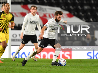 
GraemeShinnie of Derby County during the Sky Bet Championship match between Derby County and Watford at the Pride Park, Derby on Friday 16t...