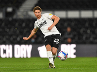 
George Evans of Derby County during the Sky Bet Championship match between Derby County and Watford at the Pride Park, Derby on Friday 16th...