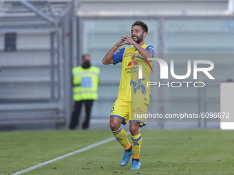 Luca Garritano during the Serie BKT match between Reggiana and Chievo Verona at Mapei Stadium - Citt del Tricolore on October 17, 2020 in Re...