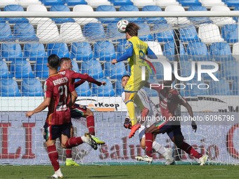 Michael Fabbro during the Serie BKT match between Reggiana and Chievo Verona at Mapei Stadium - Citt del Tricolore on October 17, 2020 in Re...