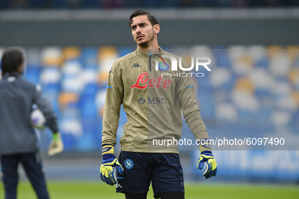 Alex Meret of SSC Napoli during the Serie A match between SSC Napoli and Atalanta BC at Stadio San Paolo Naples Italy on 17 Ottobre 2020. 