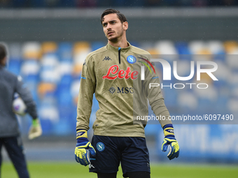 Alex Meret of SSC Napoli during the Serie A match between SSC Napoli and Atalanta BC at Stadio San Paolo Naples Italy on 17 Ottobre 2020. (