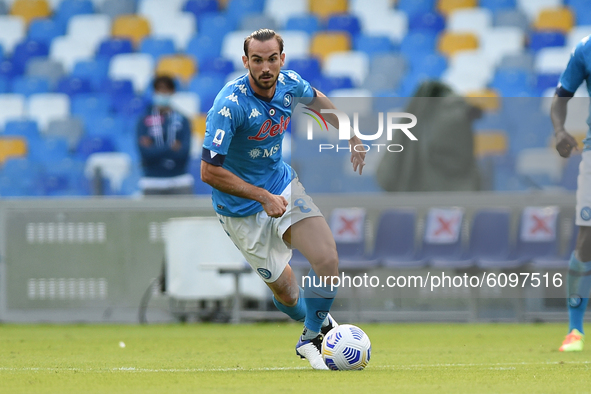 Fabian Ruiz of SSC Napoli during the Serie A match between SSC Napoli and Atalanta BC at Stadio San Paolo Naples Italy on 17 Ottobre 2020. 
