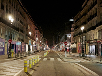 Deserted streets during the second night of curfew due to restrictions against the spread of the coronavirus disease, on october 17, 2020, i...