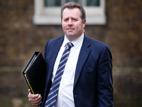Parliamentary Secretary to the Treasury (Chief Whip) Mark Spencer, Conservative Party MP for Sherwood, walks along Downing Street in London,...