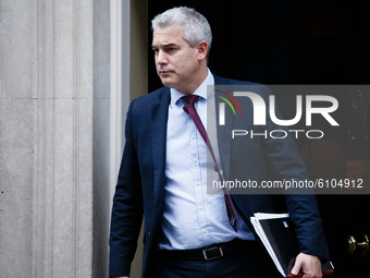 Chief Secretary to the Treasury Steve Barclay, Conservative Party MP for North East Cambridgeshire, leaves 10 Downing Street in London, Engl...