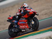Andrea Dovizioso (4) of Italy and Ducati Teamduring the MotoGP of Aragon at Motorland Aragon Circuit on October 18, 2020 in Alcaniz, Spain....