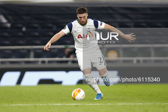 London, England -OCTOBER 22 Tottenham Hotspur's Matt Doherty in action :during Europe League Group J between Tottenham Hotspur and LASK at T...