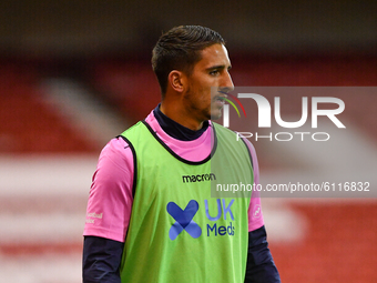 
Anthony Knockaert of Nottingham Forest warms up ahead of kick-off during the Sky Bet Championship match between Nottingham Forest and Derby...