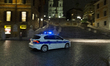 A police car in front of Spanish Steps, Rome, Italy, on October 23, 2020 amid the nightly...