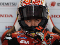 Takaaki Nakagami (30) of Japan and LCR Honda Idemitsu during the qualifying for the MotoGP of Teruel at Motorland Aragon Circuit on October...