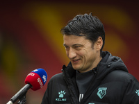 Watford Manager Vladimir Ivic  during the Sky Bet Championship match between Watford and Bournemouth at Vicarage Road, Watford on Saturday 2...