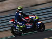Marcos Ramirez (42) of Spain and Tennor American Racing during the qualifying for the MotoGP of Teruel at Motorland Aragon Circuit on Octobe...