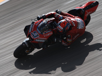 Danilo Petrucci (9) of Italy and Ducati Team during the qualifying for the MotoGP of Teruel at Motorland Aragon Circuit on October 24, 2020...