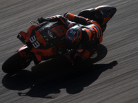 Brad Binder (33) of Republic of South Africa and Red Bull KTM Factory Racing during the qualifying for the MotoGP of Teruel at Motorland Ara...