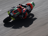 Bradley Smith (38) of England and Aprilia Racing Team Gresini during the qualifying for the MotoGP of Teruel at Motorland Aragon Circuit on...