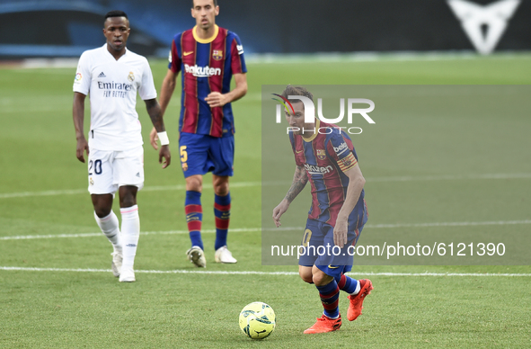 Leo Messi during the match between FC Barcelona and Real Madrid CF, corresponding to the week 7 of the Liga Santander, played at the Camp No...