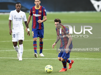 Leo Messi during the match between FC Barcelona and Real Madrid CF, corresponding to the week 7 of the Liga Santander, played at the Camp No...