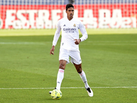 Raphaël Varane during the match between FC Barcelona and Real Madrid CF, corresponding to the week 7 of the Liga Santander, played at the Ca...