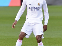 Raphael Varane during the match between FC Barcelona and Real Madrid CF, corresponding to the week 7 of the Liga Santander, played at the Ca...