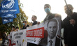 Far-right activists attend a rally in support of Poland's abortion law near the Poland Emb...