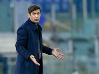 Paulo Fonseca manager of AS Roma gestures during the UEFA Europa League Group A stage match between AS Roma and CSKA Sofia at Stadio Olimpic...