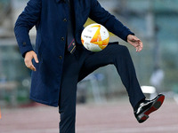 Paulo Fonseca manager of AS Roma control the ball during the UEFA Europa League Group A stage match between AS Roma and CSKA Sofia at Stadio...