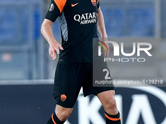 Marash Kumbulla of AS Roma during the UEFA Europa League Group A stage match between AS Roma and CSKA Sofia at Stadio Olimpico, Rome, Italy...