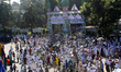 Muslims participate in a rally to mark Eid-e-Miladunnabi, the birthday of the Prophet Moha...