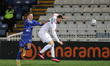Kyle Cameron of Torquay United in action with Hartlepool United's Joe Grey during the Vana...