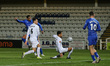 Mason Bloomfield of Hartlepool United tries a shot at goalduring the Vanarama National Lea...