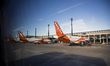 Easyjet airplanes are seen docked at the Terminal 1 of newly opened BER Berlin Brandenburg...