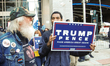 Trump supporters gathered for the second day outside of the Philadelphia Convention Center...