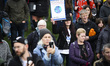 Anti-mask and Covid-hoax group "Saving Scotland" protest outside of the Scottish Parliamen...