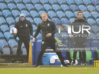 Garry Monk, Sheffield Wednesday manager,   during the Sky Bet Championship match between Sheffield Wednesday and Millwall at Hillsborough, S...