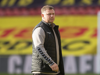 Coventry City Manager Mark Robins during the Sky Bet Championship match between Watford and Coventry City at Vicarage Road, Watford on Satur...