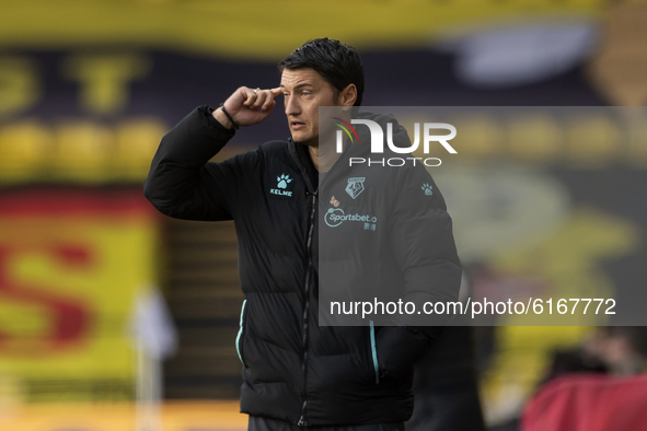 Watford Manager Vladimir Ivic during the Sky Bet Championship match between Watford and Coventry City at Vicarage Road, Watford on Saturday...