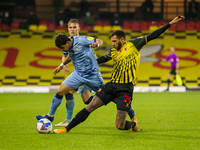 Etienne Capoue of Watfordand Gustavo Hamer of Coventry City  during the Sky Bet Championship match between Watford and Coventry City at Vica...